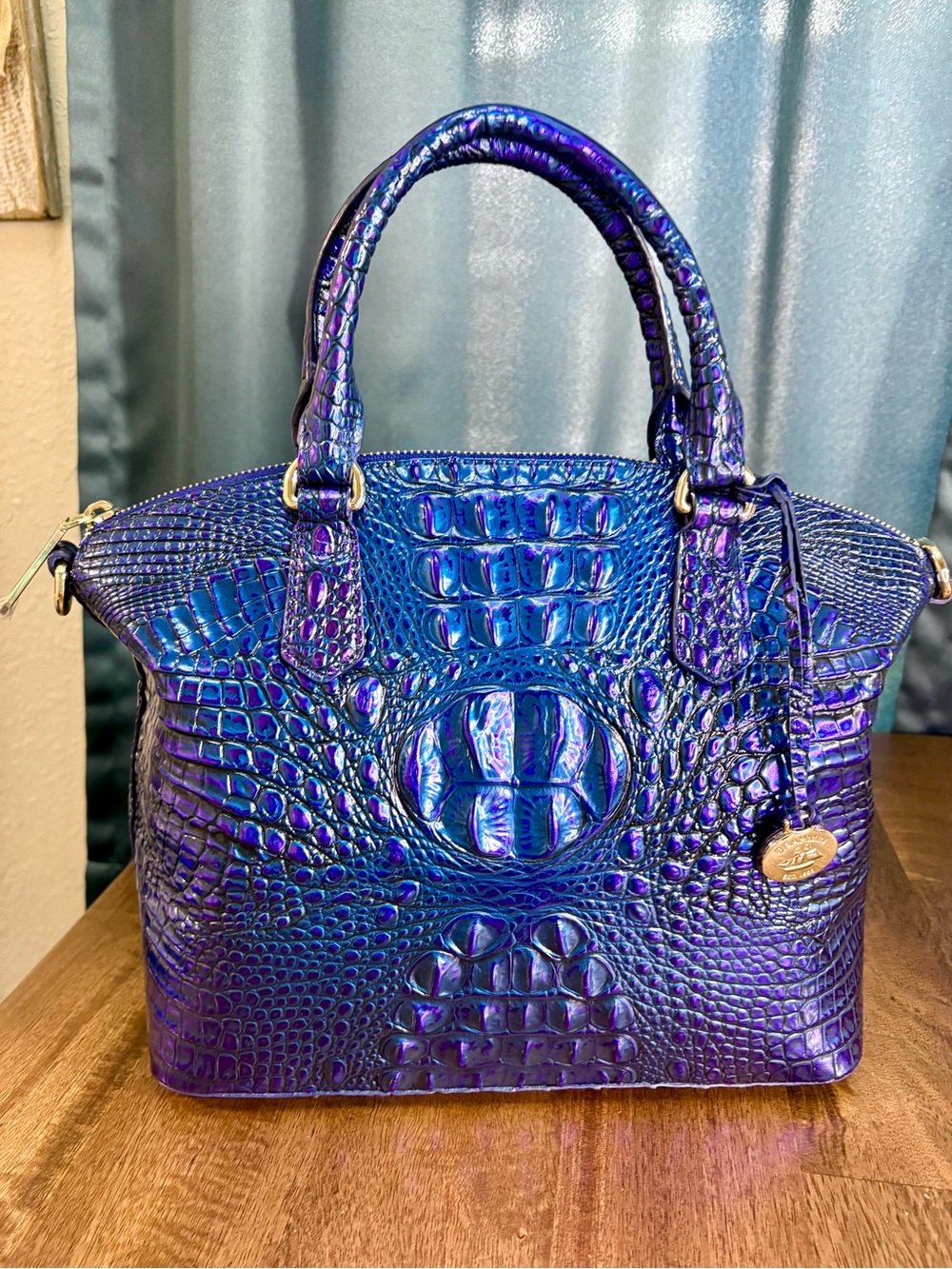 Brahmin GUC Md Duxbury - Neptune - Iridescent Blue & Purple - HTF, RARE - Picture 3 of 16